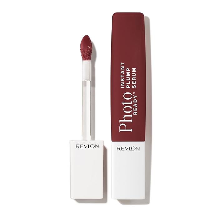 Revlon PhotoReady Instant Plump Serum, Plumping Gloss, Hydrating, Non-Sticky & High Shine Finish, 008 SpiceShow, 0.25 fl oz