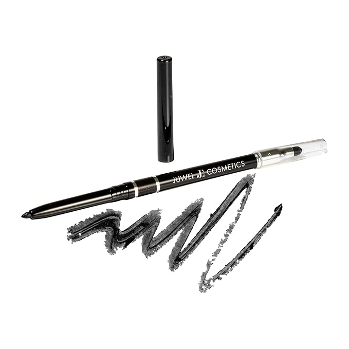 Juwel Cosmetics Retractable Eye Pencil, Smudge Proof Waterproof Eye Pencil with Castor Oil, Aloe Vera, Chamomile & Vitamin E, Smooth, Creamy & Vegan Formula, No Sharpening Needed