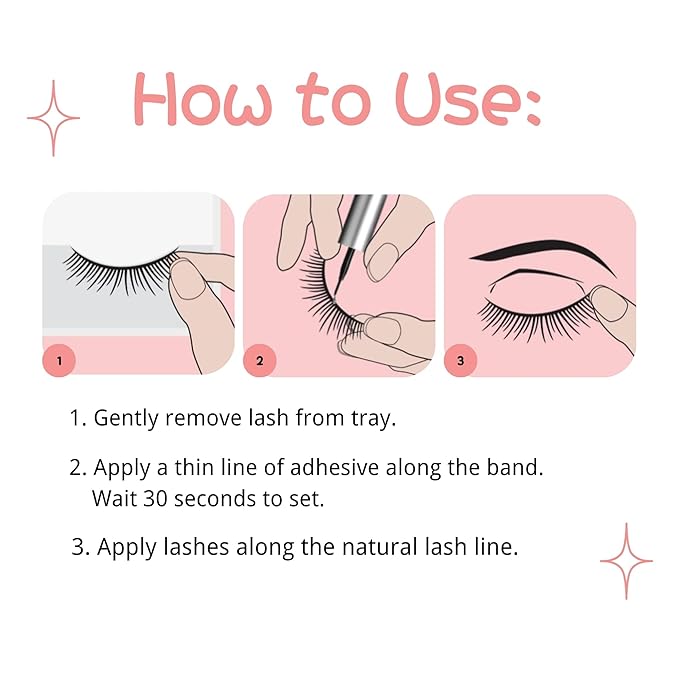 Manga Lashes Natural Eyelashes, Spiky False Eyelashes Invisible Band, 6D Cat Eye Lashes Wispy for Cosplay Anime Lashes 8 Pairs