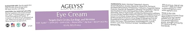 Restorative Eye Cream with Eyeliss™ - For Eye Bags, Dark Circles & Fine Lines - Paraben-Free, Cruelty-Free, Vegan - 0.5 fl oz. - Pack of 3