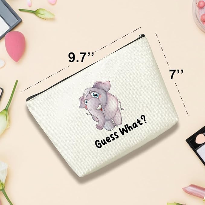 VICBOU Funny Elephants Makeup Bag Elephant Gifts for Women Elephant Supplies Accessories Cute Cosmetic Bag for Girls Daughter Animal Lovers Sister Best Friends Friendship Christmas Birthday Gifts