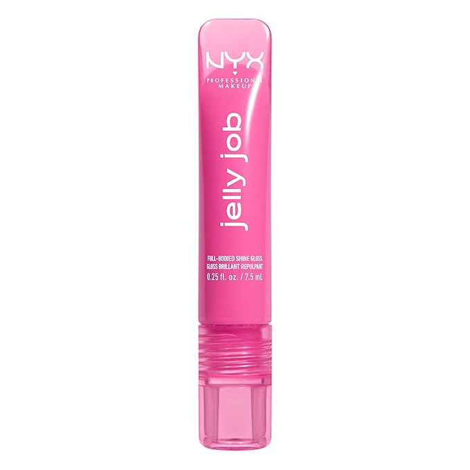NYX PROFESSIONAL MAKEUP Jelly Job Lip Gloss, Lip Tint Gloss with Full-Bodied, Smoothing, and Hyper-Glossy Shine - Jelly Icing (Icy Lilac)