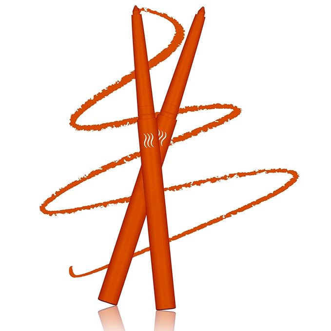 Orange Eyeliner Waterproof Retractable Orange Eyeliner Pencil Long Lasting Smudge-proof Hypoallergenic (orange 04#)