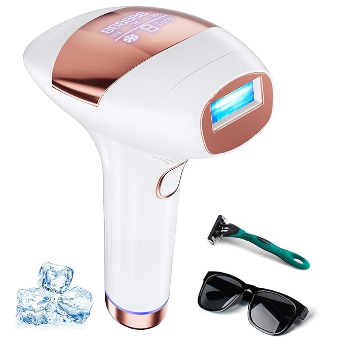 IPL Laser Hair Removal with Cooling, Long-Lasting Hair Remover for Women & Men, At-Home Hair Removal for Face, Bikini, Arm, Armpits, Legs