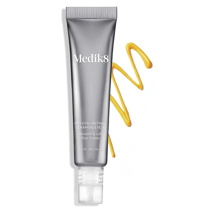 Medik8 Crystal Retinal Ceramide Eye 10 - Lifting Eye Cream with Vitamin A - Smoothing Under Eye Cream for Wrinkles and Sensitive Skin - 0.5 ml