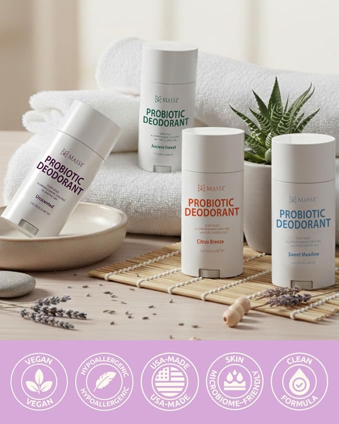 Probiotic Deodorant - Natural Deodorant for Women & Men, Plant-Based Aluminum & Baking Soda Free Deo Stick, 3 oz by Candida Freedom - Citrus Breeze