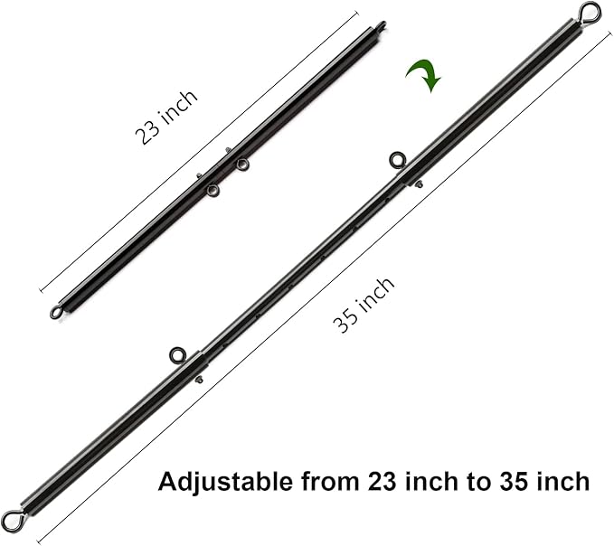 Black Expandable Spreader Bar Set with 4 Adjustable