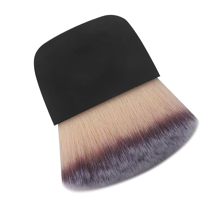 Cunyuer Mini Makeup Brush, Portable Soft Hair Loose Powder Blush Brush Beauty Tool (Black)