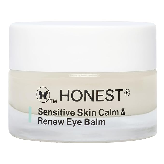 Honest Beauty Sensitive Skin Calm Renew Eye Balm, Moisturizing, Firming, Hypoallergenic, Fragrance-Free, Vegan, 0.5 oz