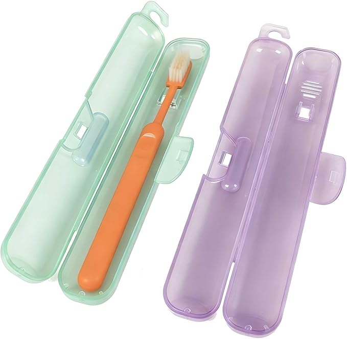 4 Pack Toothbrush Travel Case, Breathable Small and lightweight Toothbrush Holders - Compact Toothbrush Organizer for Travel, Vacation, Camping, Gym, Business Trips, Office, Cruise