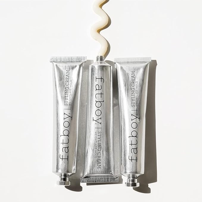 Fatboy Hair Styling Cream & Heat Protectant, Medium Flexible Hold for Long Lasting Volume, Thickening Hair, Crisp & Flexible Finish, Hair Care for All Hair Types, Paraben Free, Color Safe, 3.4 Oz