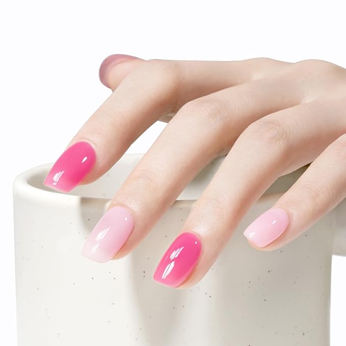 MAYCHAO 15ML Milky Pink Gel Nail Polish 1Pc Transparent Pink Gel Polish Soak Off UV LED Translucent Nail Polish Nail Art Starter Manicure Salon DIY at Home, 0.5 OZ