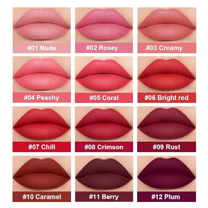 BestLand 3PCS Fresh Glow Coral Liquid Lipstick Set, Matte Lip Gloss Long Lasting Waterproof, Lightweight Full Coverage Lip Color with Peachy Grapefruit Bright Red Shades for Daily & Summer Makeup