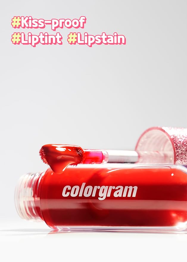 COLORGRAM Thunderbolt Tint Lacquer 08 Crush Tok | High Pigment, Vivid Color, Long Lasting Lip Stain, Moisturizing with Argan Oil, Hydrating, Buildable & Blendable, (0.2 fl.oz, 4.5g)