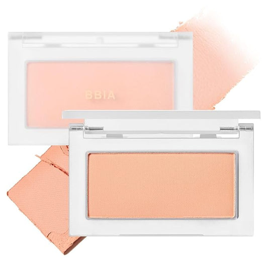 BBIA Ready To Wear Powder Cheek Blush 3 Color – Buildable & Blendable Soft Blush for Cheeks, Matte & Shimmery Finish, Lightweight, Long-Lasting, Vegan, Korea Face Makeup, 0.19oz (03 POWDER APRICOT)