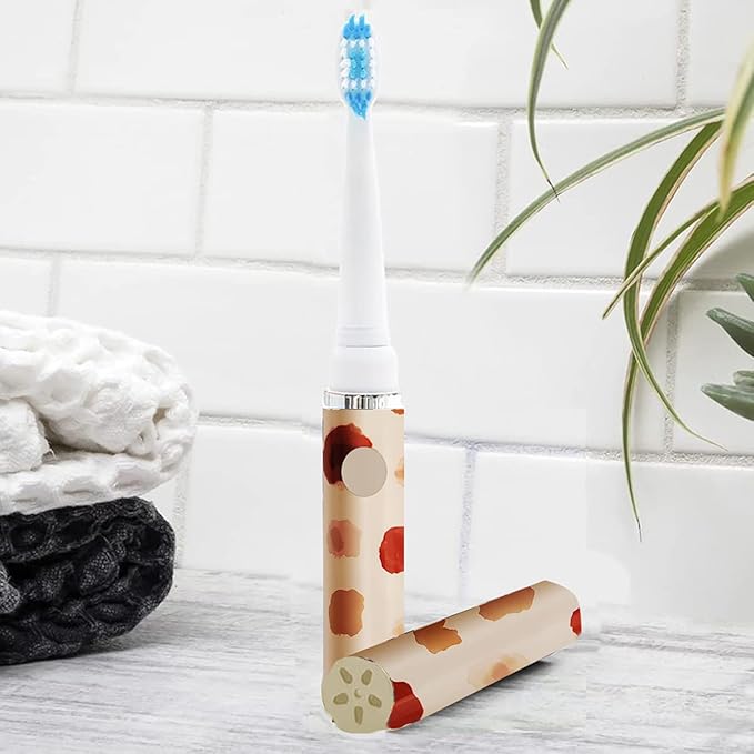Pop Sonic Electric Toothbrush (Giraffe) - Travel Toothbrushes w/AAA Battery | Kids Electric Toothbrushes with 2 Speed & 15,000-30,000 Strokes/Minute, Dupont Nylon Bristles