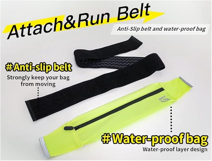 Attach&Run Belt, slim fitness belt and water-proof waist