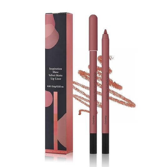 KISSIO Lip Liner,Creamy Lip Pencil,Long Lasting Lip Liner with Sharpener,Matte Finish,Smooth and Soft,Non-Dry,Easy to Use,Cruelty free,0.02 oz,07 Daejeeling