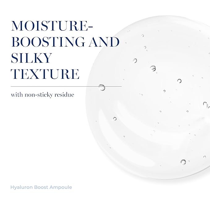 COSHEAL Hyaluron Boost Ampoule 1.52 fl oz, Deep Hydration Serum with 6 Types of Hyaluronic Acids & 5 Peptides, Barrier Support & Glass Skin Glow, Non-greasy, Hypoallergenic, Korean Skin care