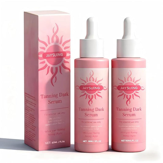 Self Tanner Serum-Get a Sun-Kissed Glow Instantly!Ultra-Hydrating & Streak-Free,Natural & Organic Ingredients, Tanning Dark Seryum-Watemelon Flavor,BronzeTanning for Face and Body,2PCS (120ML)
