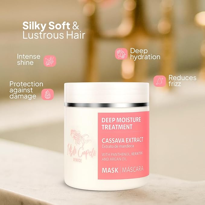 I Belli Capelli Ravenna B-tox Kit - Hair Smoothing Treatment with Argan Oil Mask 500g - Formaldehyde-Free, Anti-Frizz (1 Treatment + 1 Mask)
