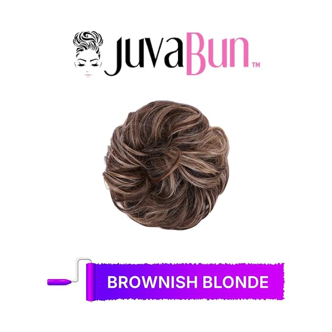 Juvabun Messy Bun 2.0 Brownish Blonde Messy Bun Hair Extension Lightweight Hair Bun Scrunchie for Women Casual Hairstyles