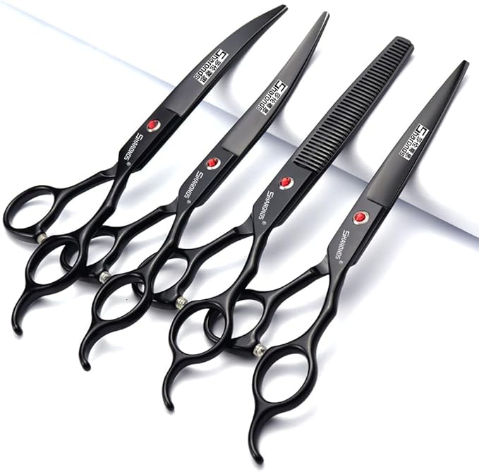 6/7 Inch Hairdressing Scissors Set Barber Shop Hair Scissors Styling Tools (7-inch 4pc)
