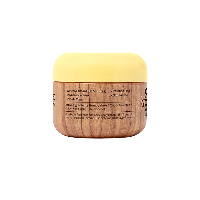 Sun Bum SPF 50 Face Cream Sunscreen with Zinc Oxide - Broad Spectrum Moisturizing Facial Sunscreen with Vitamin E - Hawaii 104 Act Compliant (Without Octinoxate & Oxybenzone) - Travel Size - 1 oz