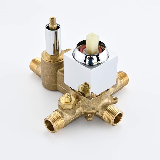 Shower System, Shower Faucet Set Complete with Waterfall Tub Spout, 8" Rain Shower Head and HandHeld, Chrome Finish