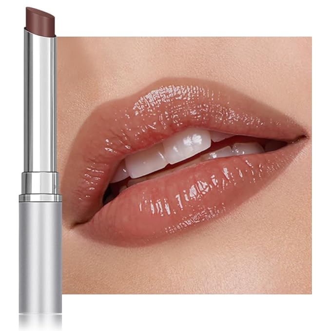 FeiCuiYun Nude Brown Honey Tinted Lip Stain Lip Balm Lip Gloss Lipstick, Sheer Hydrating Lip Stains Tint, Moisturizing Lip Color for All Skin Tones, Nourishing Lip Balm with Natural Black Cherry