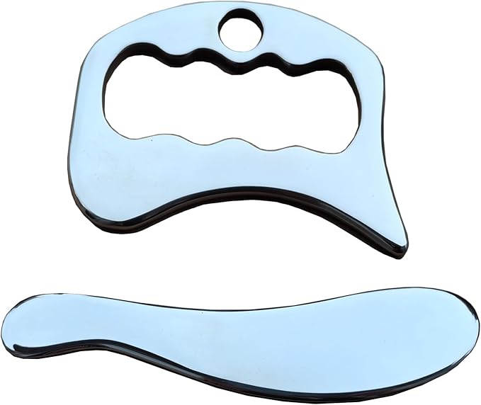 Gua sha Tool gua sha Stainless Steel iastm Tool Gussha Massage Tool Muscle Scraping Tool for Soft Tissue Therapy and Reduce Arms,Back, Legs, Neck Muscle Pain(SHAOZHANG)………