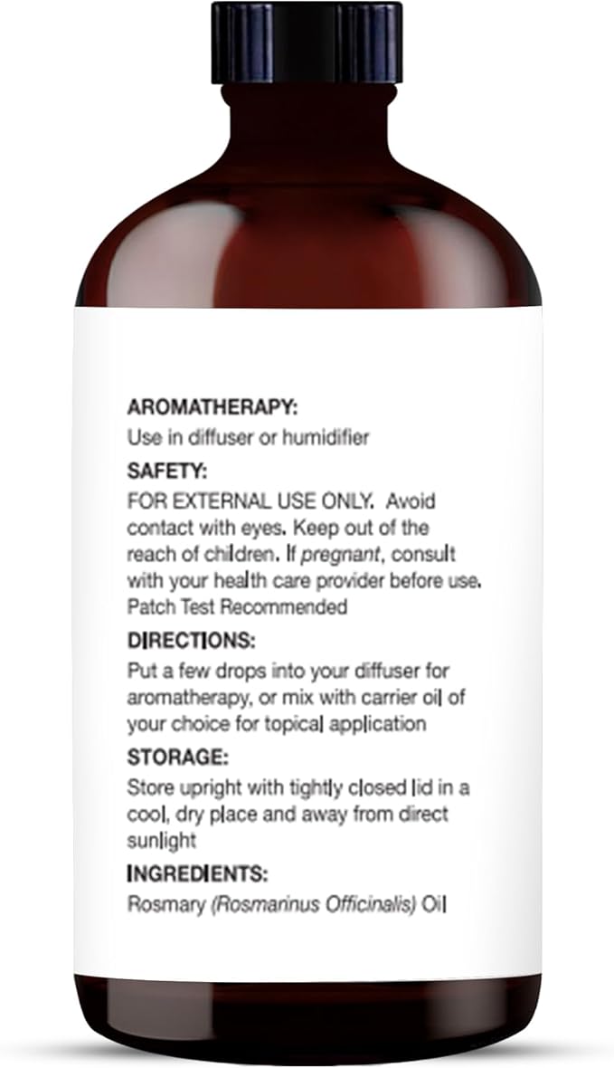 Majestic Pure Essential Oil with Glass Dropper - 100% Pure and Natural - Essential Oils for Diffuser, Aromatherapy, Soap and Candle Making, Rosemary Essential Oil, Rosemary Oil, 4 Fl Oz