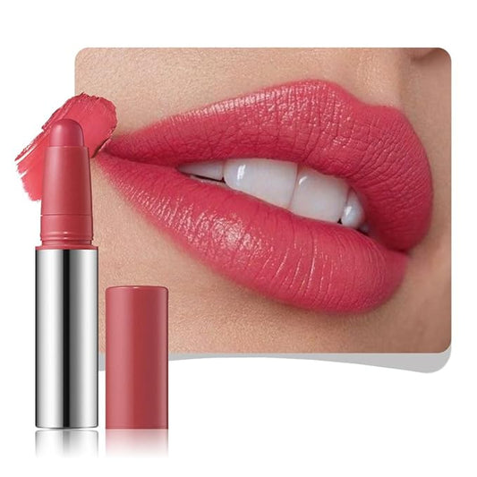 JUAAZIN Rose pink Matte Lipstick Crayon - High Pigment Creamy Formula, Waterproof Long Lasting, Smooth Glide Application, Non-Sticklipstick, Ultra Thin Lightweight, Velvet Matte Lip Feel for Women 05#