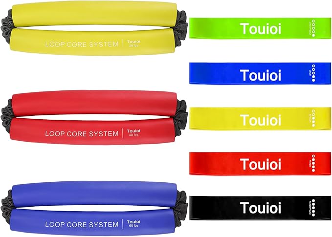 Hip & Core System Set, Resistance Loop Bands Set to Stretch, Core Fitness Glute Workout Bands