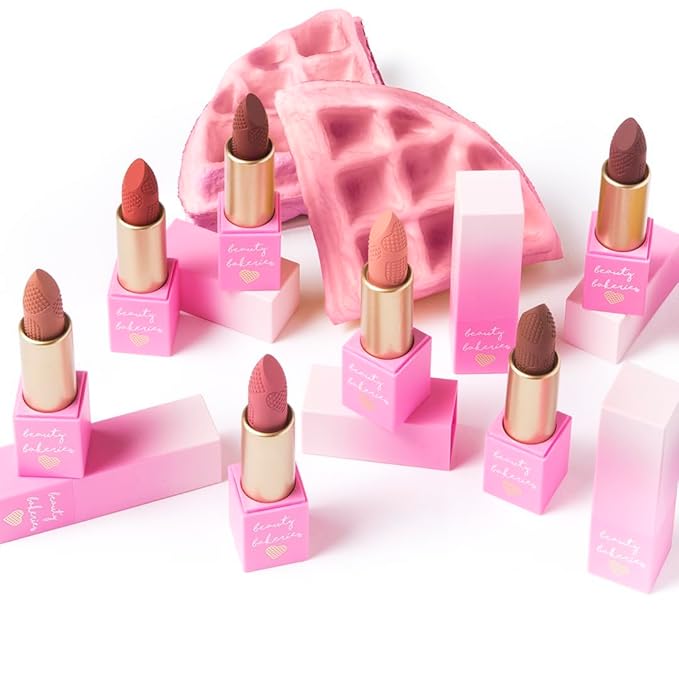Beauty Bakerie Makeup Matte Lipstick, Long Lasting 24hr Wear Lip Stick for Women, Smooth Matte Finish, Highly Pigmented, Moisturizing, Smudge-Proof Matt Lipsticks, 3.5g, Waffles or Pancakes
