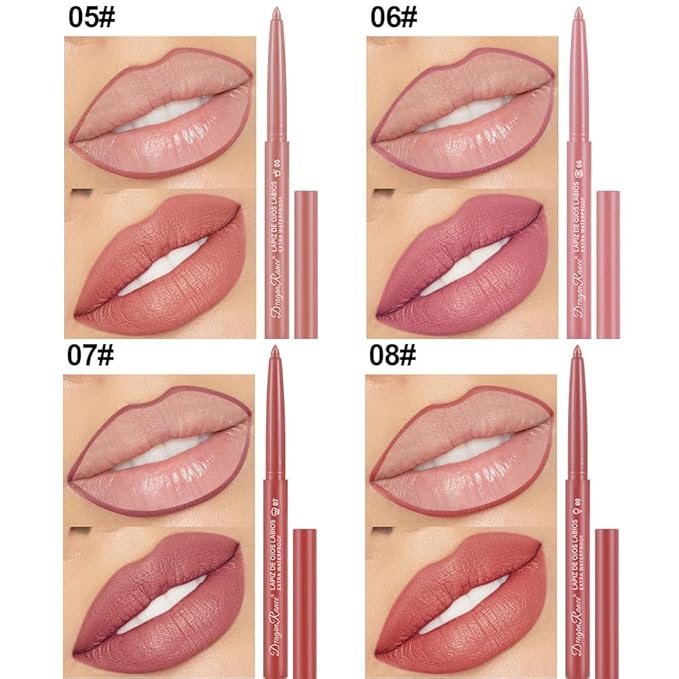 MYUANGO Lip Liner Set 12 PCS, Matte Velvet Long-Lasting Luxury Intense Lipliner, Creamy Easy to Use Richly Pigmented Lip Liner Pencil for Colorful and Defined Lips