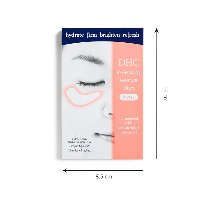 DHC Revitalizing Moisture Strips: Eyes (2 Count), Gel Strip Masks, 6 Applications Each