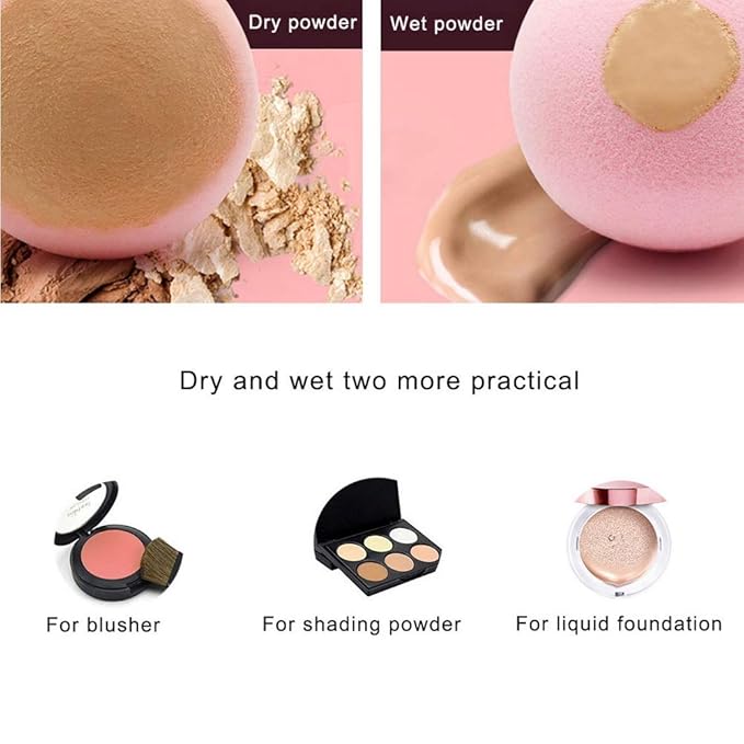 ZHIYE Makeup Sponge, Beauty Makeup Blending Sponge Puff Blender Foundation Sponge Concealer Sponges Applicator Sponges 8 Pcs