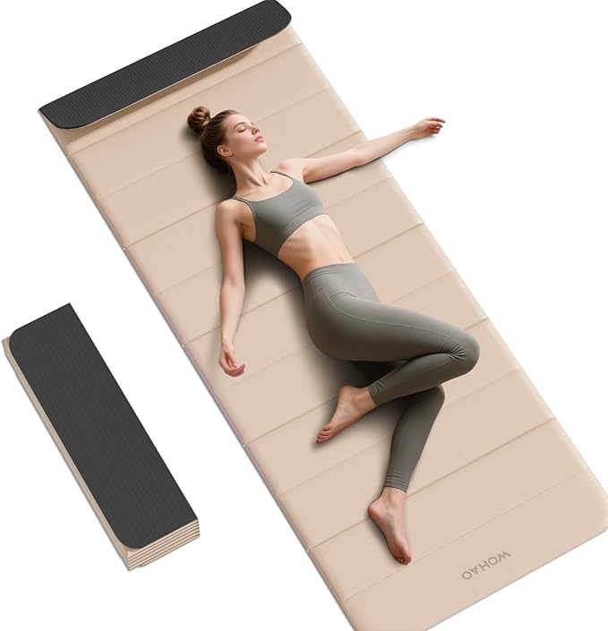 12-Fold POE Yoga Mat 75x26x0.4 Inches – Non-Slip, Compact & Workout-Friendly for Yoga, Pilates, Strength Training & Meditation