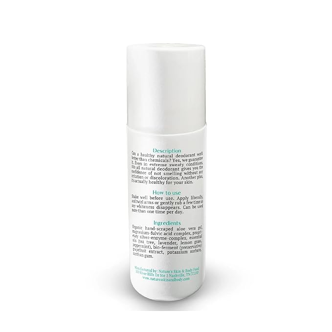 MaxGuard All-Natural Deodorant for Men & Women | 24-Hour Odor Protection | Aluminum-Free, Baking Soda-Free | Roll-On | Non-stain, Non-irritating Formula | Healthier, Long-Lasting Freshness | 3oz
