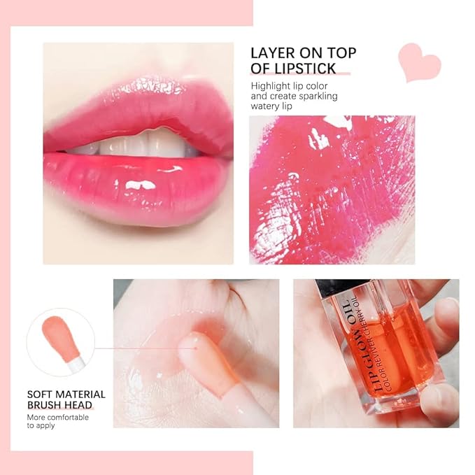 Hydrating Lip Glow Oil, Moisturizing Lip