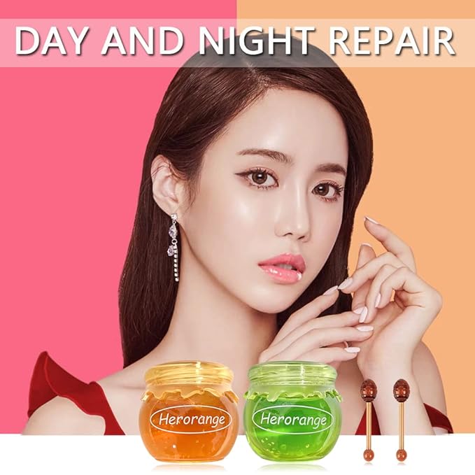 2PCS Bee Lip Balm Honey Pot,Honey Exfoliator