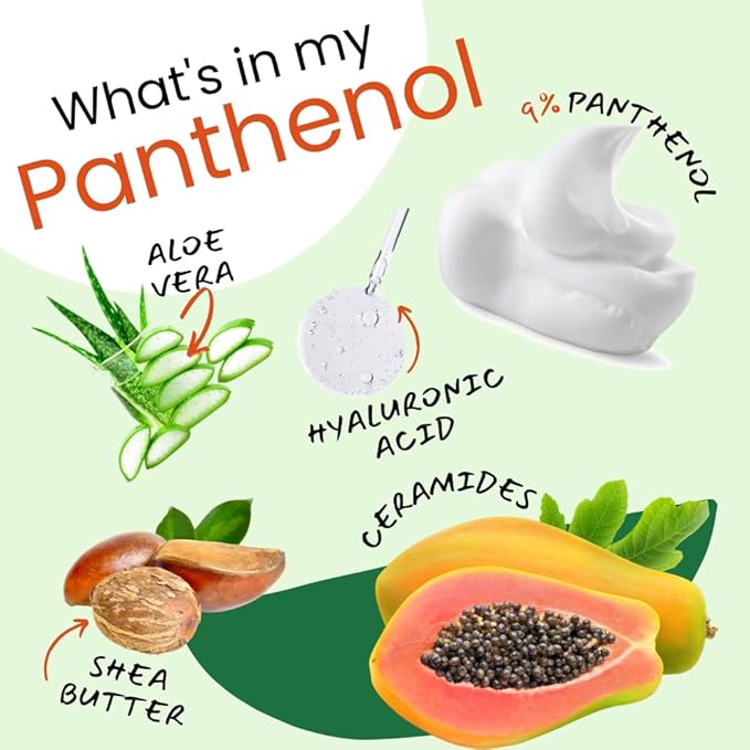 9% Panthenol Foam Spray, Vitamin B5 + Deep Moisturizing Hyaluronic Acid After Sun Care, After Tattoo Care, Hair Transplant & Baby Rash Relief, 5 Oz / 150 ml