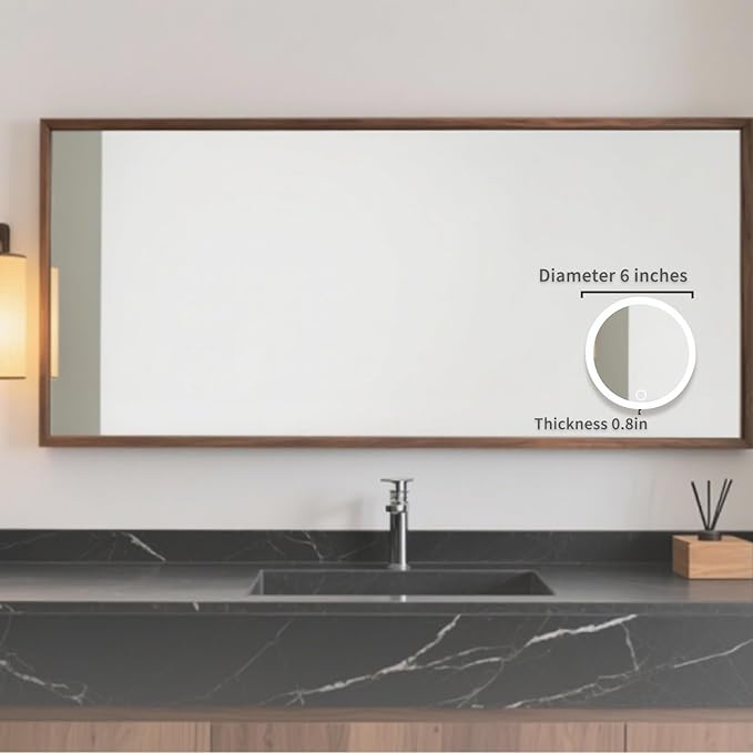 6" 30X Magnifying Mirror with Light Suction Cup,Led Close up Mirror for Checking Pores with 360° Stand,3 Color Lighted Personal Mirror 30X,30 Times High Magnification Concave Mirrors