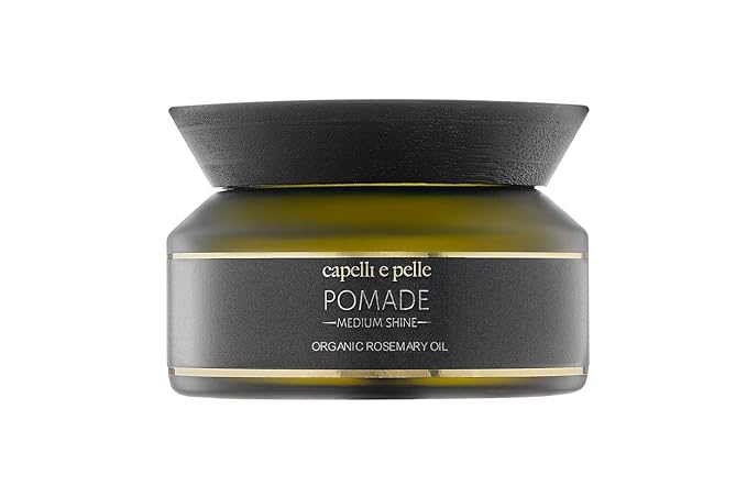 capelli e pelle POMADE, With Rosemary Oil -Medium Hold & Shine - Hair Pomade for Black Men & Women to define Waves, Dreadlocks & Braids - Rosemary Oil with Fragrance -Hair Growth & Scalp Care- 100ml