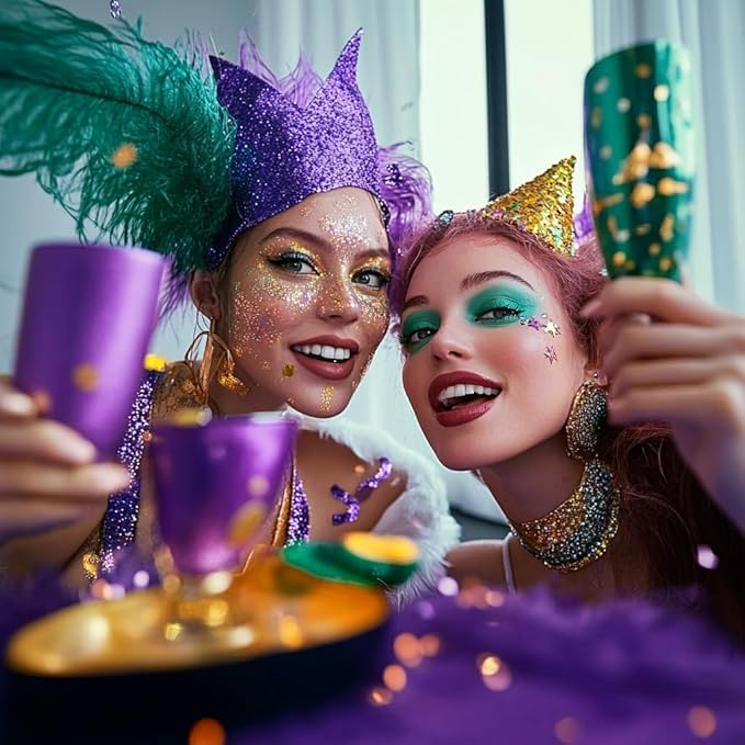 Gold Face Glitter Gel,Mardi Gras Outfit for Women,Music Festival Yellow Body Glitter Singer Concerts Hair Glitter Sequins,Mardi Gras Accessories Sparkling Carnival Rave Decorations,50ML