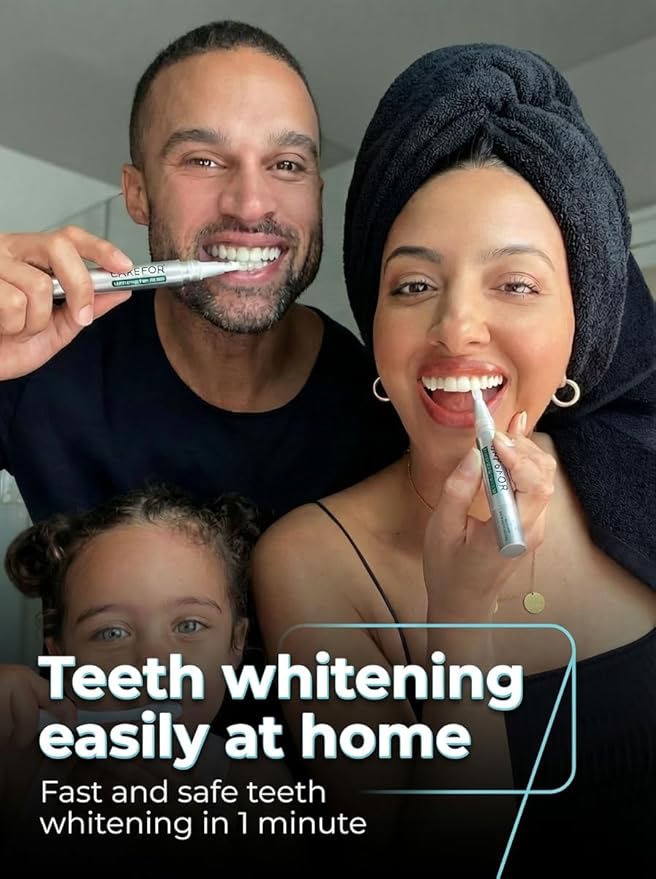 Teeth Whitening Pen 2 Pack (8ml) Fast-Acting Whitening Gel with Brush Applicator – Portable Travel Kit for Professional Stain Removal & Brighter Smile