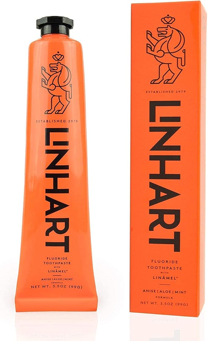 LINHART Travel Toothpaste - Enamel Care, Gentle Formula for Sensitive & Normal Teeth, Supports Healthy Gums and Fresh Breath, Portable On-The-Go Oral Care 3.5 Ounce (Pack of 1) Mint Flavor