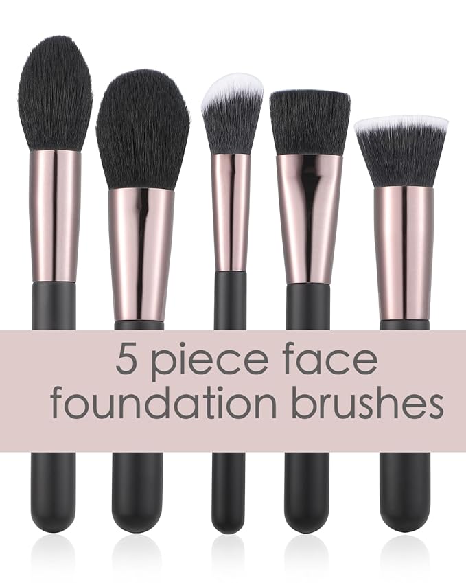 Professional Makeup Brushes Set 17PCS Beauty Tool Kits for Eye Face Foundation Blender Concealer Makeup Brush With Rotating Turnable Holder