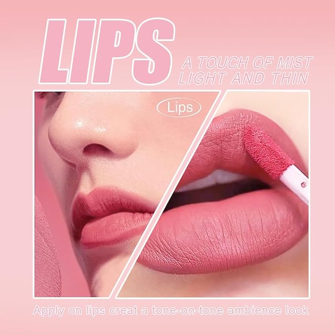 BestLand 3PCS Fresh Glow Coral Liquid Lipstick Set, Matte Lip Gloss Long Lasting Waterproof, Lightweight Full Coverage Lip Color with Peachy Grapefruit Bright Red Shades for Daily & Summer Makeup
